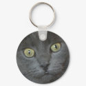 Green Eyed Black Cat Key Chain keychains by kimmyklassickorner Green Eyed Black Cat Key Chain keychains