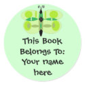 Green Eyed Butterfly, Book Plates stickers