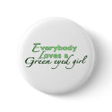 Green Eyed Girl buttons by worldsfair Green Eyed Girl buttons