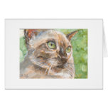 Green eyes greeting card