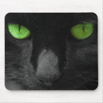 Green Eyes Kitty Mousepad mousepads
