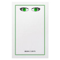 Green Eyes stationery by xfinity7 Green Eyes stationery