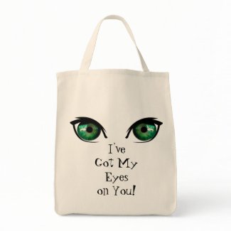 Green Eyes Tote Bag bag