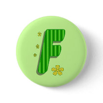 green F monogram buttons