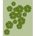 Green "Fabric" Flowers t-shirts