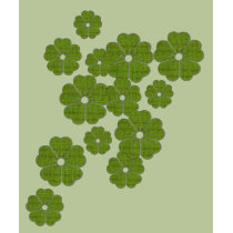 Green "Fabric" Flowers t-shirts by litabug Green "Fabric" Flowers t-shirts