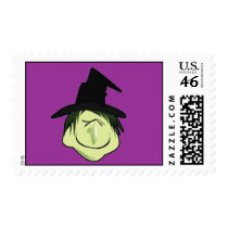 green face witch postage