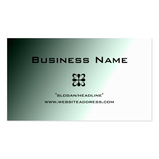 Green Fade Design1 Business Cards (front side)