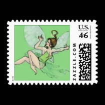 Green Faerie Postage Stamps stamps