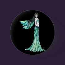 Green Fairy Button Pin buttons