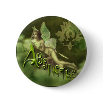 Green Fairy Splashy Collage II Pinback Buttons
