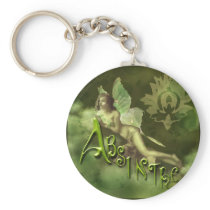 Green Fairy Splashy Collage II Keychain