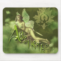 Green Fairy Splashy Collage II Mousepad