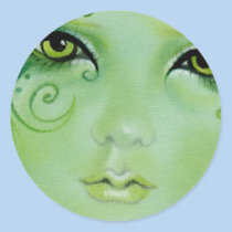 Green fairy swirls Sticker stickers