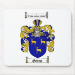 GREEN FAMILY CREST -  GREEN COAT OF ARMS mousepads