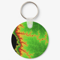 Green Fault Line Keychain by JamesOakley Green Fault Line Keychain
