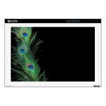 Green Feathers with Black Decal For 17" Laptop