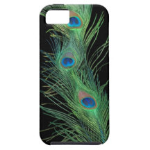 Green Feathers with Black iPhone 5 Covers