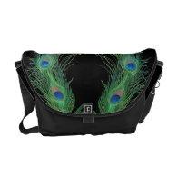 Green Feathers with Black Commuter Bags