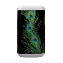 Green Feathers with Black Samsung Galaxy S Cases