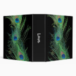 Green Feathers with Black Vinyl Binders