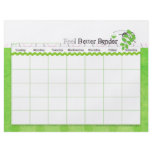Green Feel Better Binder Calendar Flyer
