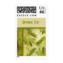 Green Ferns & Leaves Botanical - Customize Postage Stamp