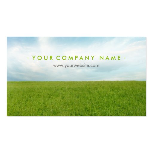 Green Field business card (back side)