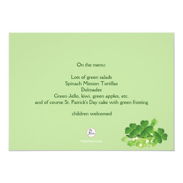 Green Field St. Patrick's Day Invitation