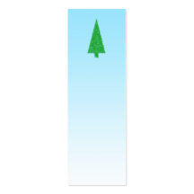 Green Fir Tree. On Blue - White. Christmas. Business Card Template