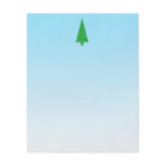 Green Fir Tree. On Blue - White. Christmas. Flyers