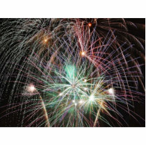 Green Fireworks At Night photo sculptures