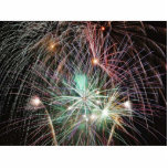 Green Fireworks At Night Cut Outs
