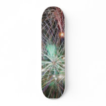 Green Fireworks At Night skateboards