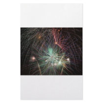 green-fireworks-at-night stationery