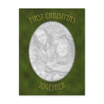 Green First Christmas Together postcards