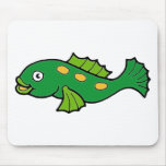 Green Fish Mouse Pad