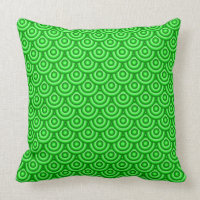 Green Fish Scale Pattern Pillow