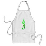 Green Flame Logo aprons