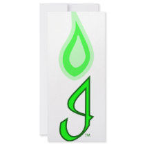 Green Flame Logo rack cards