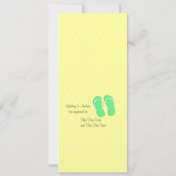 Green Flip Flop Bridal Shower Invitation Zazzle