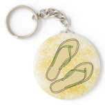 Green Flip Flops Keychain