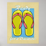 Green Flipflops Poster