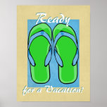 Green Flipflops Poster posters
