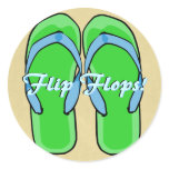 Green Flipflops Sticker