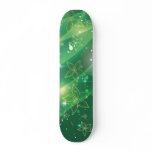 Green Floral Abstract Skate Board