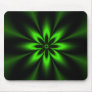 Green Floral Burst Mouse Mats