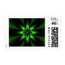 Green Floral Burst postage by kahmier Green Floral Burst postage