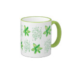 Green Floral Coffee Mug