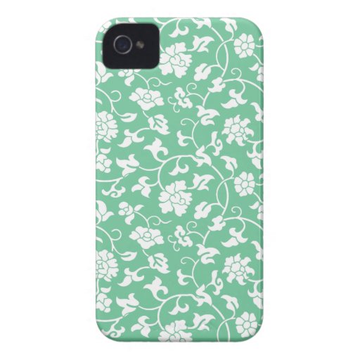 Green Floral Damask iPhone 4/4S Case Case-Mate iPhone 4 Case